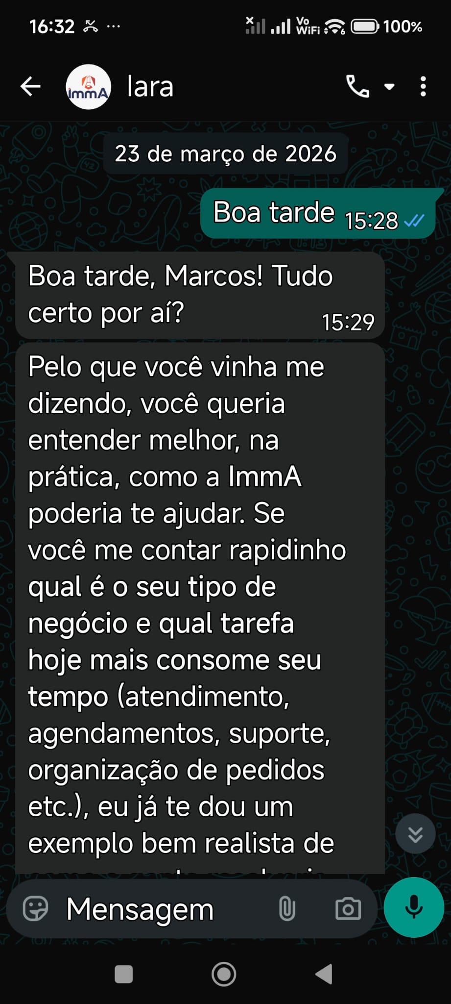 Histórico e memória da IARA em conversação